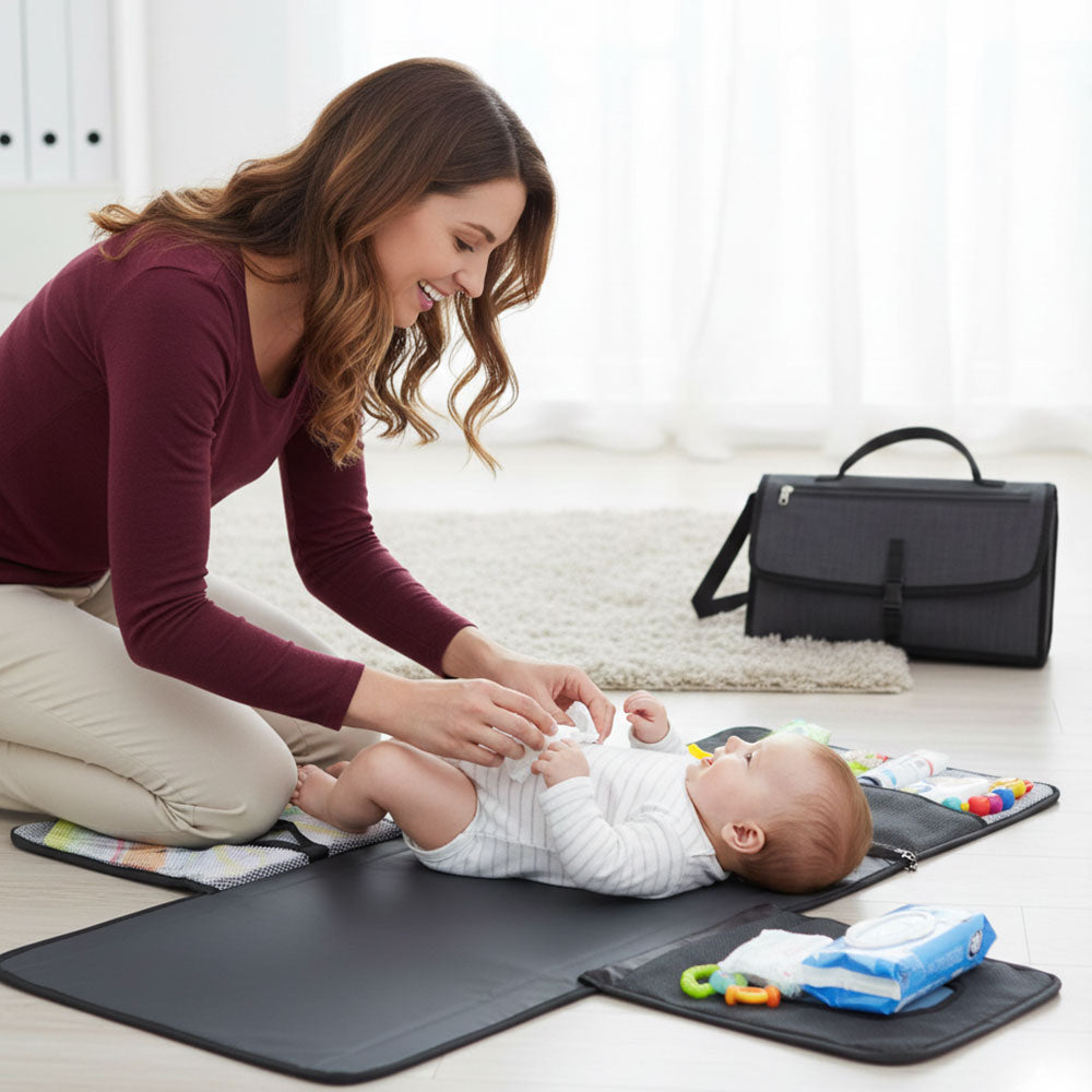 Matelas à Langer Portable avec Sac à Couches Intégré