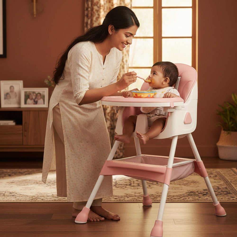 Chaise Haute Bébé Pliable, Confort & Nettoyage Facile