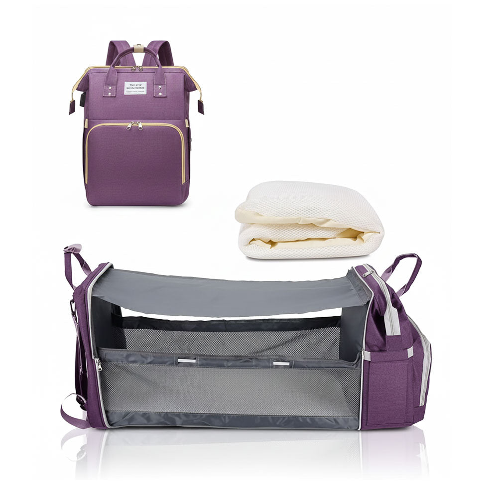 Sac à Dos Bébé Multifonction 3-en-1 avec Port USB