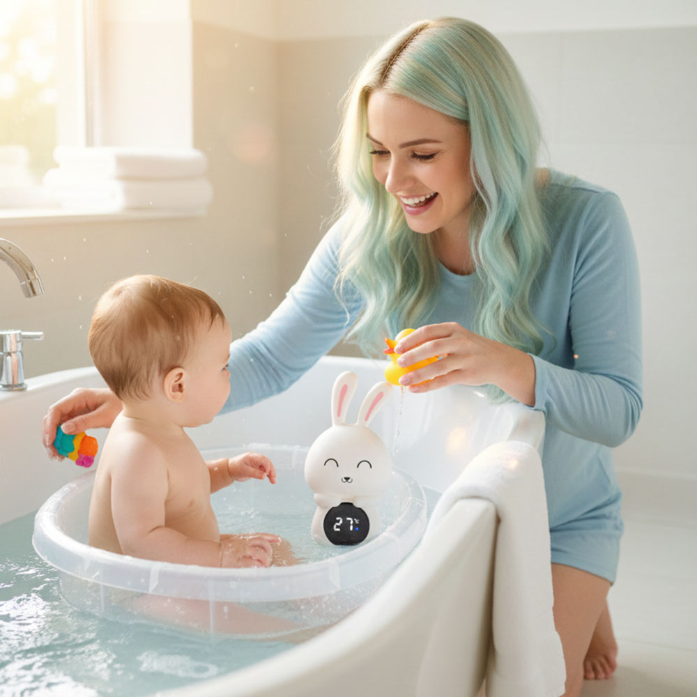 Thermomètre de bain numérique flottant avec affichage LED