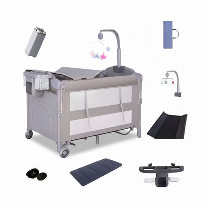 Berceau Bébé Polyvalent à Hauteur Ajustable