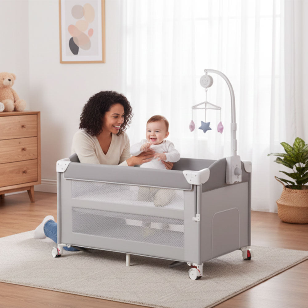 Berceau Bébé Polyvalent à Hauteur Ajustable
