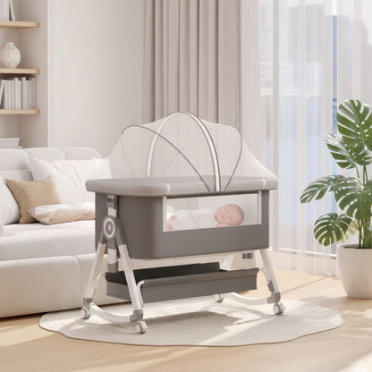 Berceau Bébé 3-en-1 avec Bascule