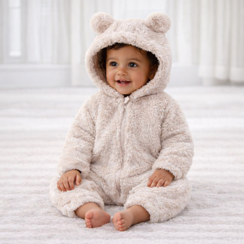 Combinaison Bébé Ourson en Polaire - Chaude & Douce