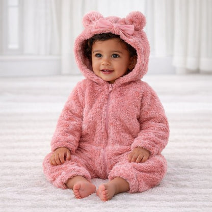 Combinaison Bébé Ourson en Polaire - Chaude & Douce