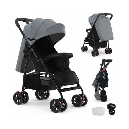 Poussette Bébé Légère 3-en-1 Pliable Format Valise