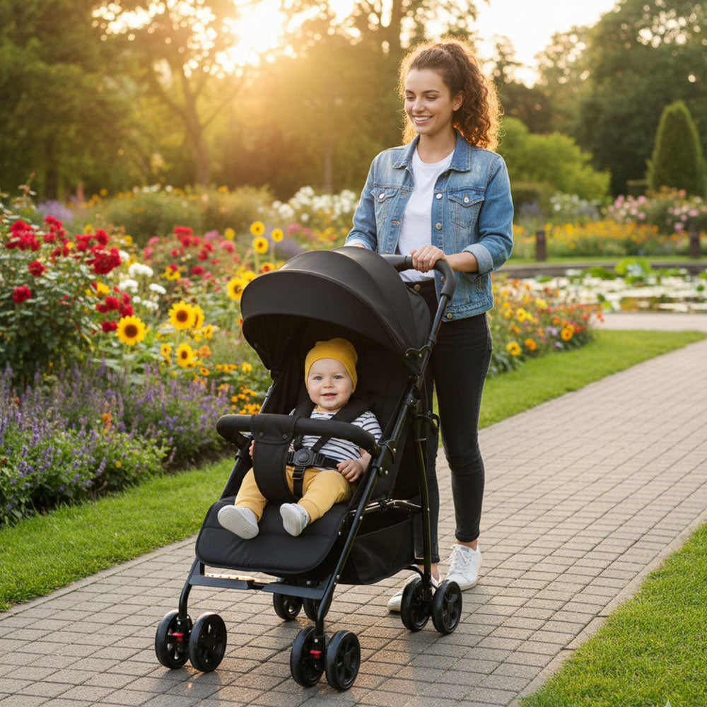 Poussette Bébé Légère 3-en-1 Pliable Format Valise