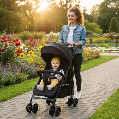 Poussette Bébé Légère 3-en-1 Pliable Format Valise