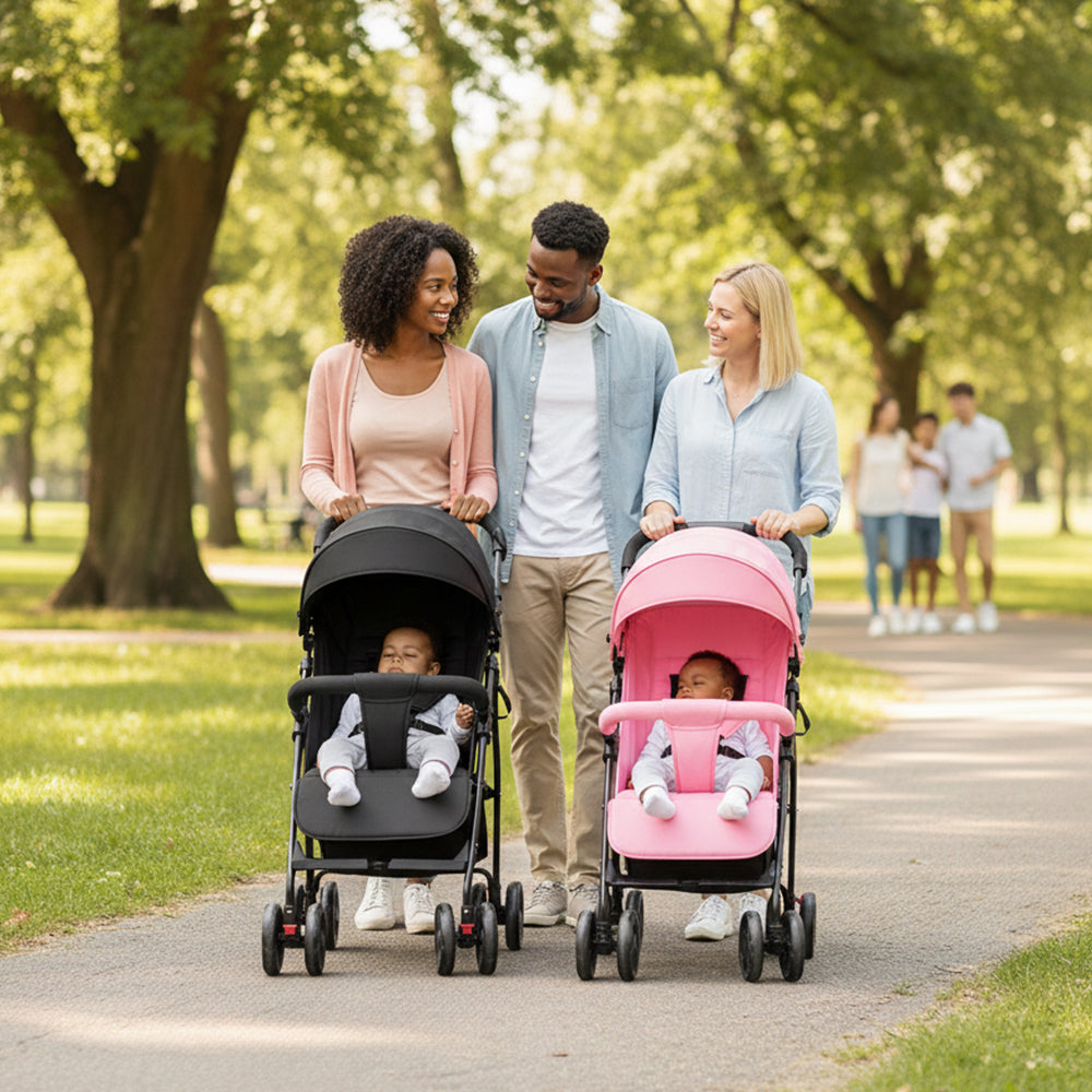 Poussette de voyage légère et pliable, design compact et portable